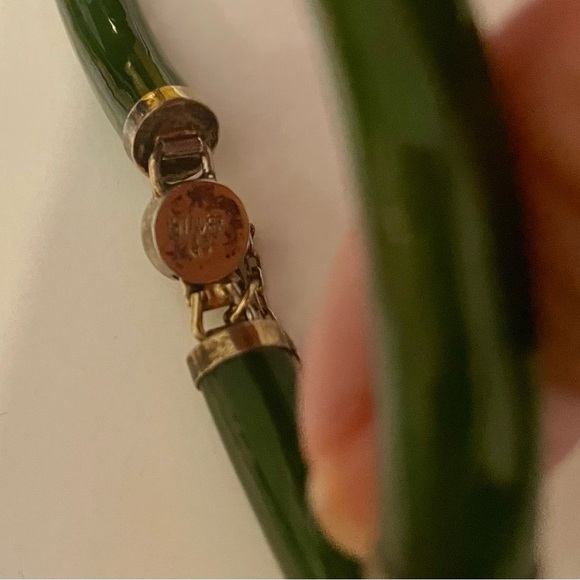 Jade and Silver Bracelet and Cross Pendant Set - Picture 7 of 8